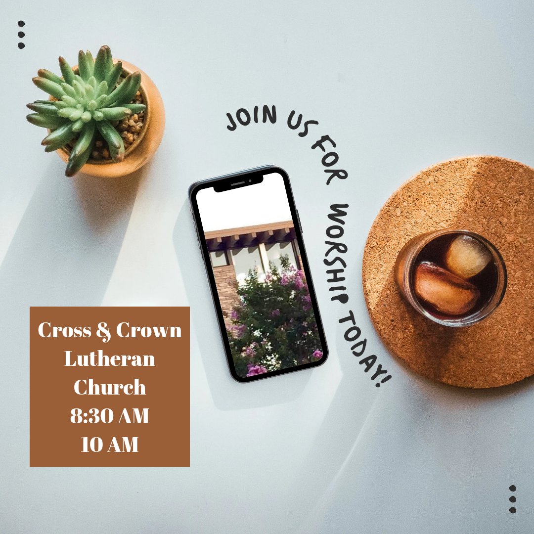 Join us at <a href="/crossandcrownrp/">Cross and Crown Lutheran Church - Rohnert Park, CA</a> for worship today! Services at 8:30 and 10:00 AM.

#crossandcrownrp #spselca #elca #lutheran #rohnertpark #cotati #sonomastate