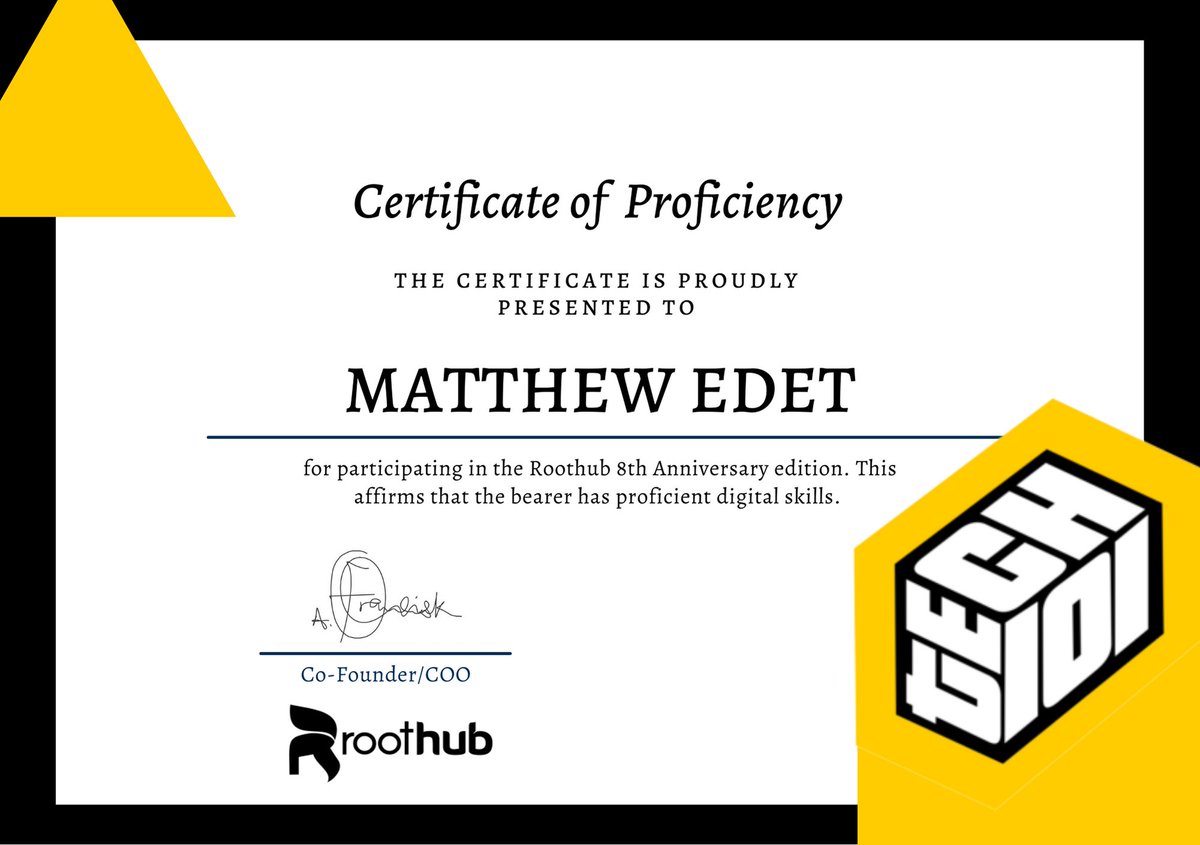 TEDEshield's tweet image. In an ever-changing world, all I could ever do is to seek to acquire necessary skills to be able to adapt to such changes.

Hence, I registered for and took part in the 2022 edition of #Tech101 @Theroothub to acquire digital skills.
#wearetheroothub 
#livelonglearner