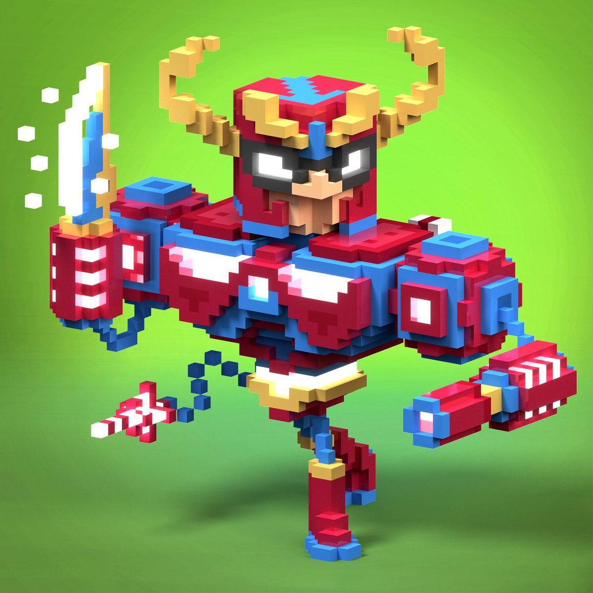 frogzlayer's tweet photo. Cryptoranger⚡️
Available now on 
https://t.co/7chNxNnIaJ……

#cryptoranger #voxel #voxelarts #voxelartist #magicavoxel #nftartist #nft #nftthailand #nftcollector  #NFTasia #ephtracy #ボクセル https://t.co/82nJqj6DsM