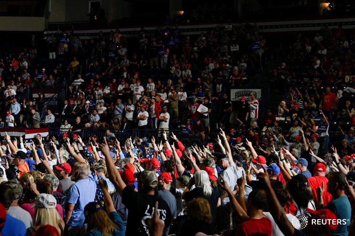 This is a real, actual, untouched photo from Trump’s rally in Youngstown last night. About forty minutes from where I live. We need to talk, folks.