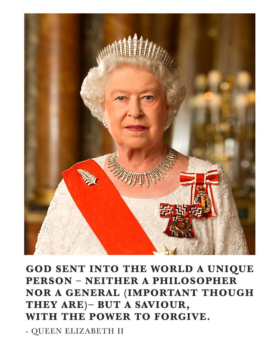 nickygumbel's tweet image. God sent into the world a unique person – neither a philosopher nor a general (important though they are) – but a Saviour, with the power to forgive. - Queen Elizabeth II