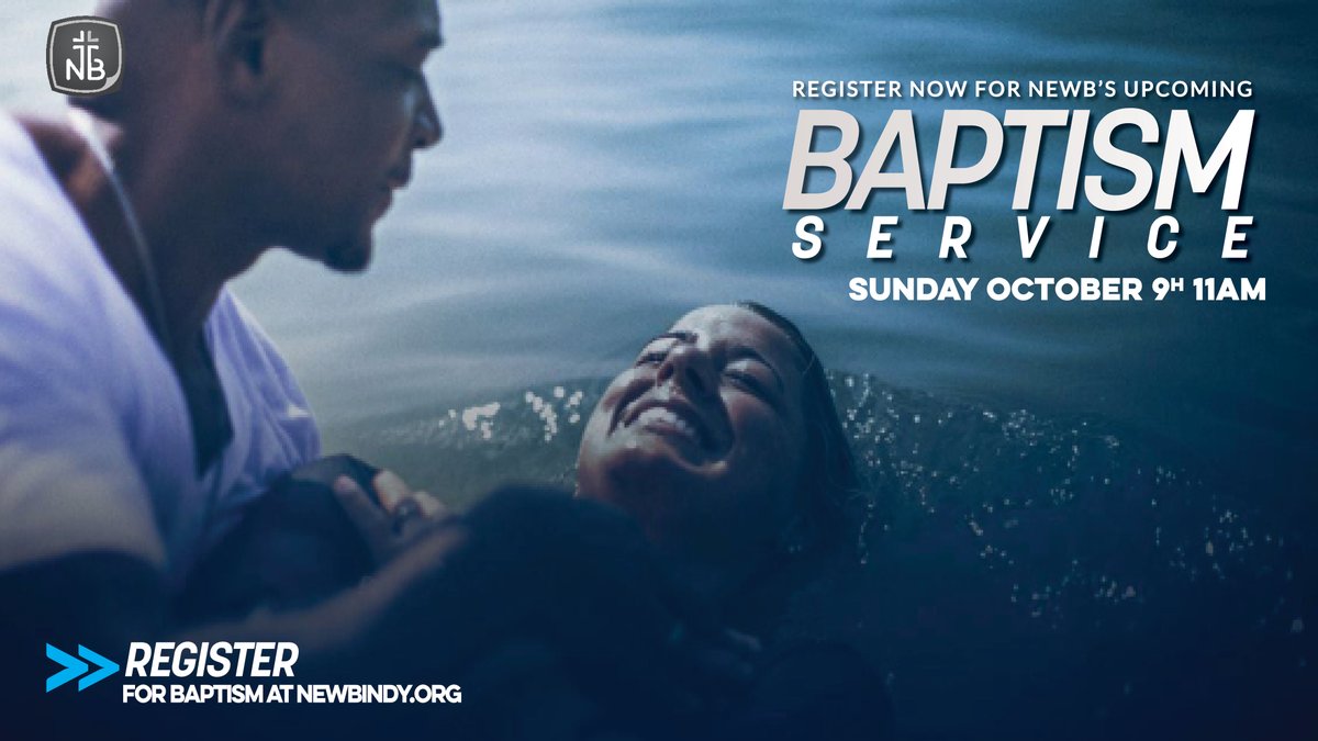 Our next baptism will take place Sunday October 9th during the 11am worship service. If you are interested in being baptized, please register online at newbindy.org.
.
.
.
#baptism #newbeginning #newbindy #drjamesajackson #yeartowiseup