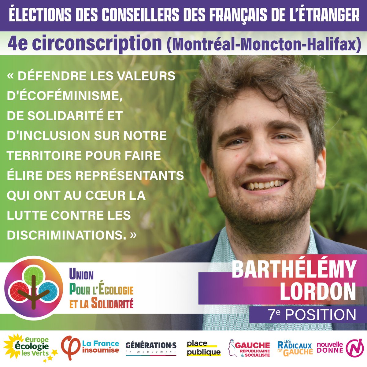 UnionPES's tweet photo. Voici Barthélémy Lordon, 7e candidat de notre liste pour les élections consulaires. Barthélémy s’est engagé pour faire élire des représentants qui ont des valeurs d'inclusion, d'écoféminisme, de solidarité et qui lutteront contre les discriminations.
Le 22 octobre on vote #UPES https://t.co/M8eWYPEBG7