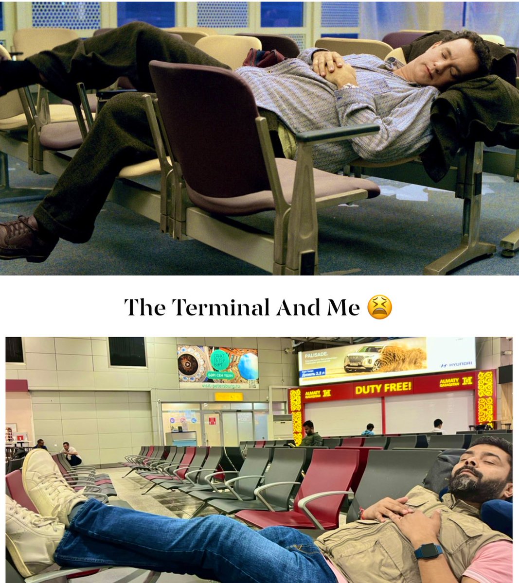 Ashoke_Raj's tweet image. Almost over six hours layover at Almaty Airport… Film ‘The Terminal’ and Me.😫 
My #Layover stóry. #SCOSummit2022 #Almaty
