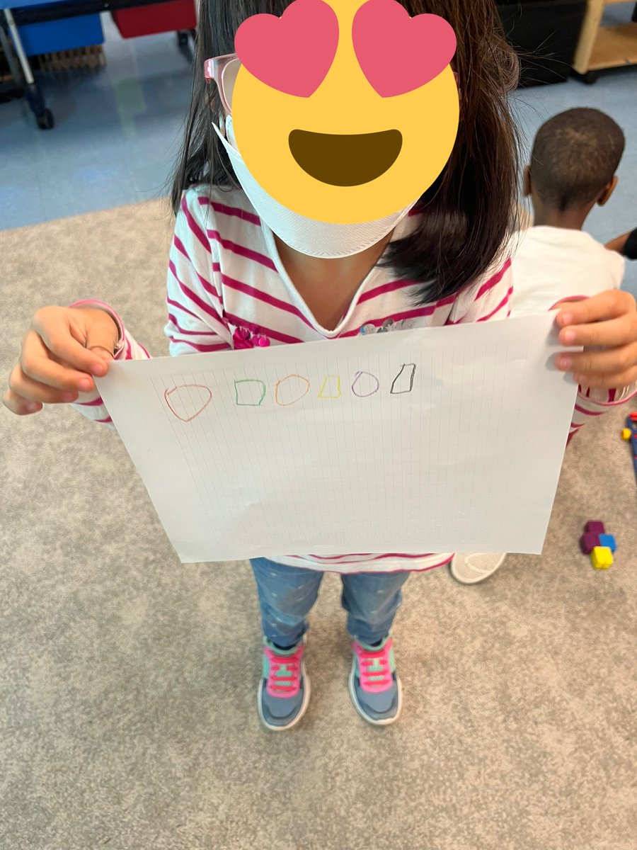 MissJimenezr4's tweet photo. “Look at my pattern Ms J, circle, square, circle, square”. Seriously…. Love my class! https://t.co/7hHcGxbXlU