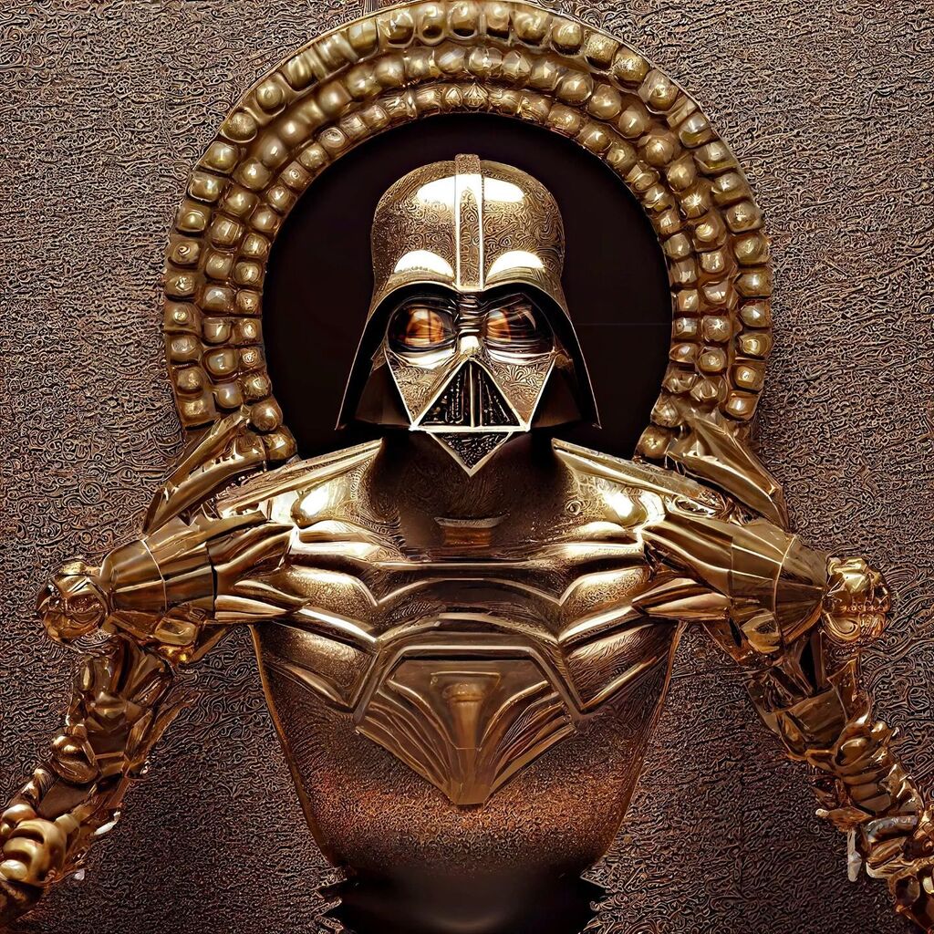 Winshot's tweet photo. /imagine prompt : " H. R. Giger crystal sculpture of predator, ornate gold metallic details, glass tilted background, 8K, octane render - - test - - creative - - upbeta - - upbeta"

#Midjourney ai is a great way to experiment different ideas.. Can't wait… https://t.co/0mwljuwMCh https://t.co/5kvWTky4jT
