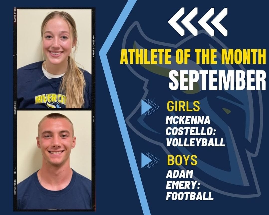 Congratulations to McKenna Costello and Adam Emery for being chosen Athlete of the Month on September!!