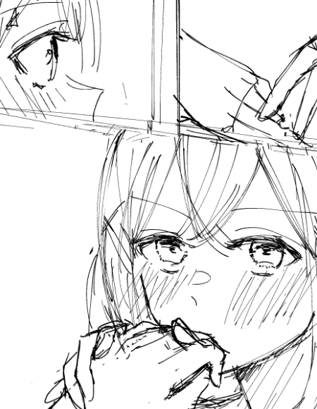 進捗は絶望的ですが、いい感じの攻ヶ谷有咲さんが描けてます。 