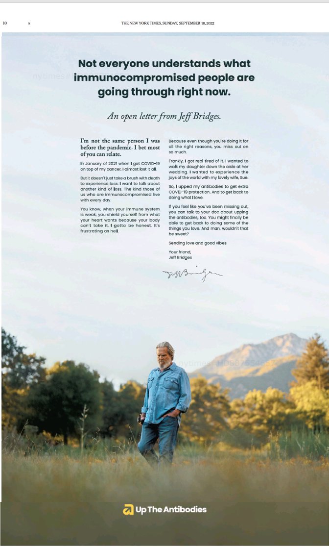 EricTopol's tweet photo. For more than 7 million immunocompromised Americans, <6% have had Evusheld, which can be lifesaving, and still effective vs BA.5. Free of charge
Good new ad/PSA. Up the Antibodies https://t.co/MDrAFdE72P