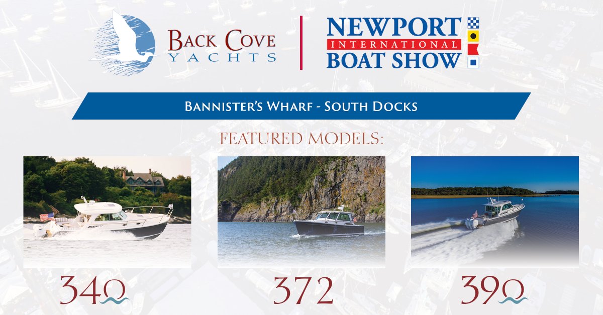 Last day to come and see us at the Newport International Boat Show! The show runs through 5pm today, and we've got three great models on display! Come see us down on Bannister's Wharf and experience these boats firsthand!