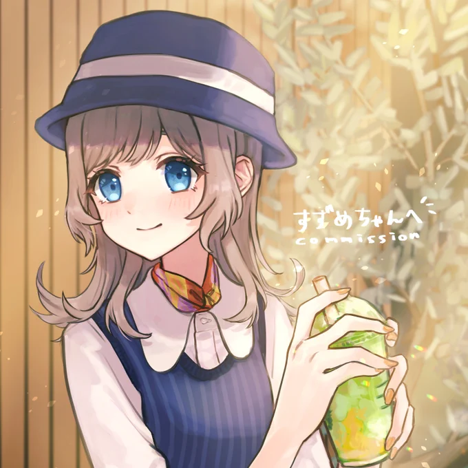 skebレトロガールすずめちゃん#sparrow_art 