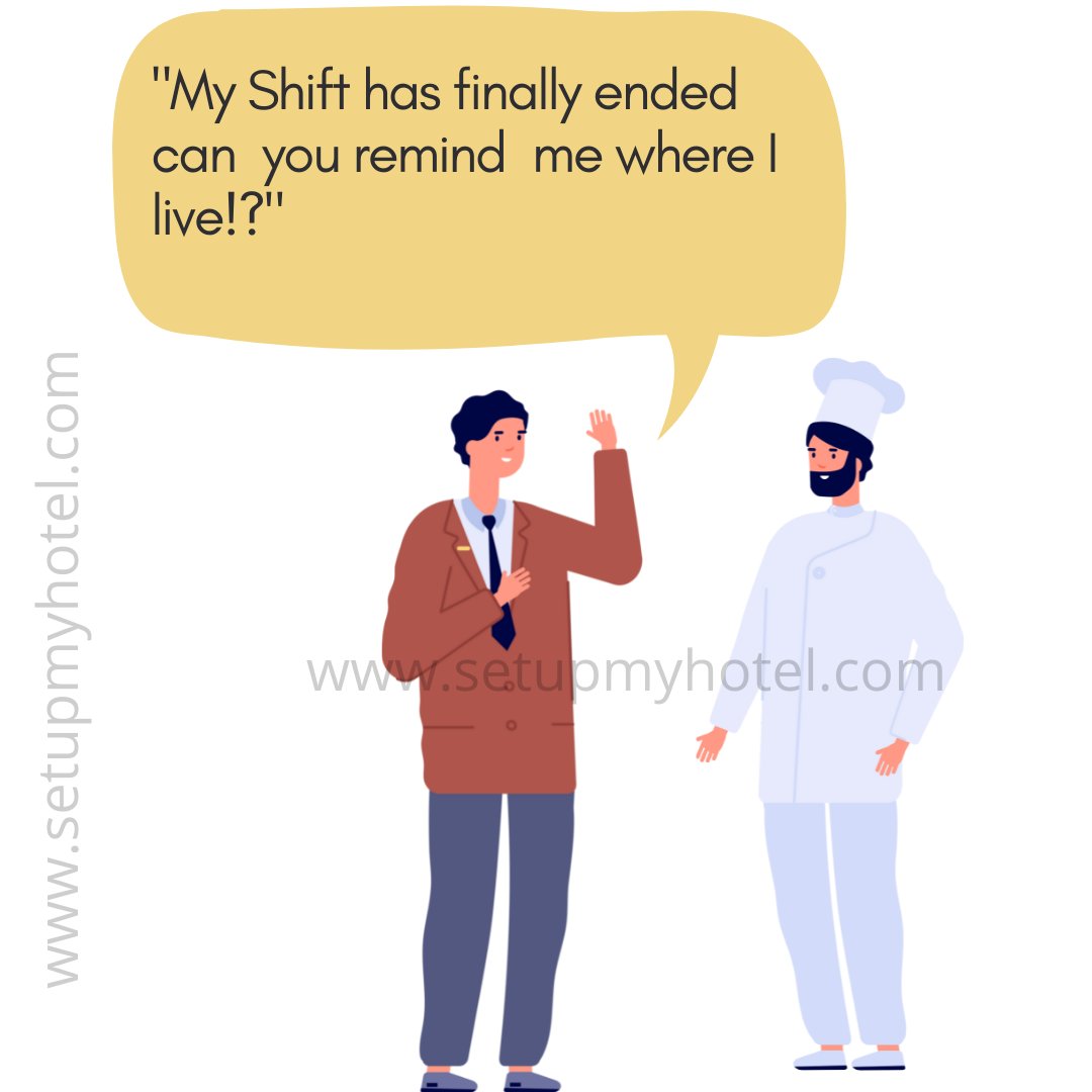 Setupmyhotel's tweet photo. "My Shift has finally ended  can  you remind  me where I live!?" @setupmyhotel https://t.co/Q28tw90hNF