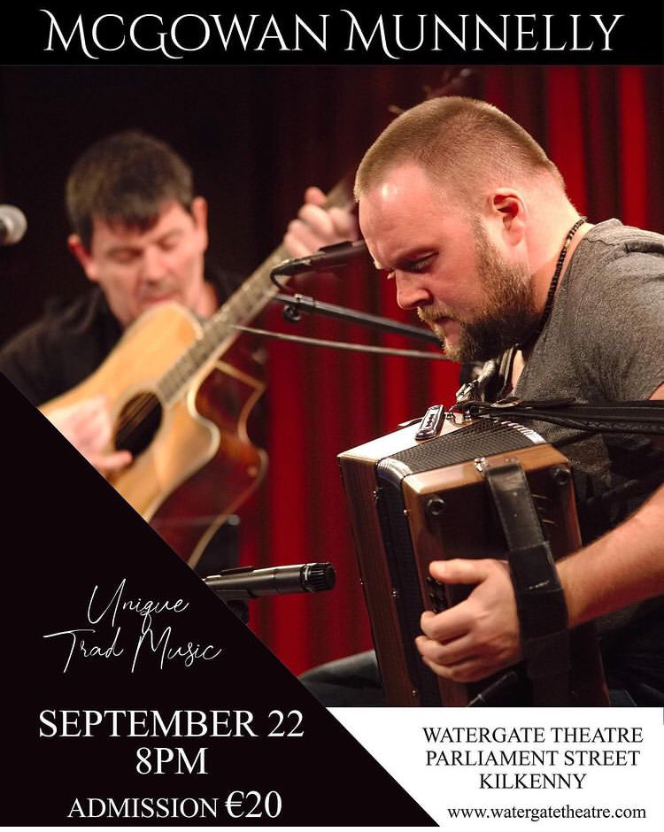 MunnellyMusic's tweet photo. This Thursday in Kilkenny  tickets available form the Watergate theatre https://t.co/nwojjmo7Hl