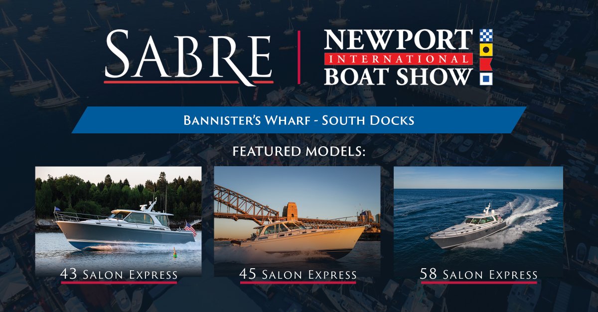 Today is the final day of the 2022 Newport International Boat Show! There is still to check out the award-winning Sabre 43, the Sabre 45, and the Sabre 58 down on Bannister's Wharf. The show runs until 5pm, so stop by and see us!