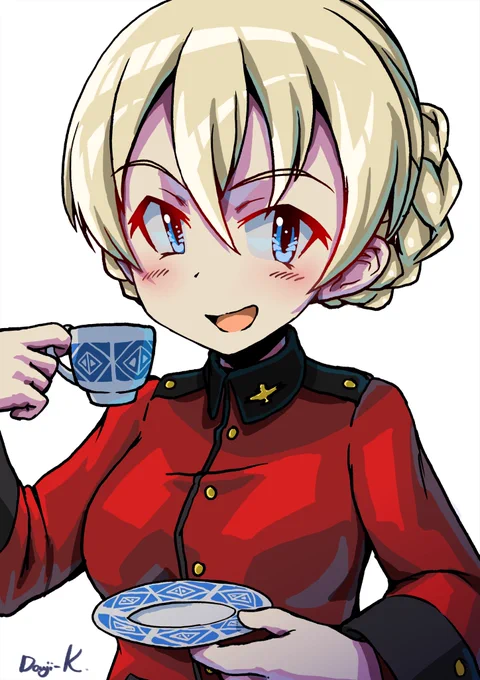 #ガルパン  #garupan  #GuP避難先でiPadでお絵描きダジ誕絵がまだだったので遅ればせながら投稿おおめでとうダージリン 