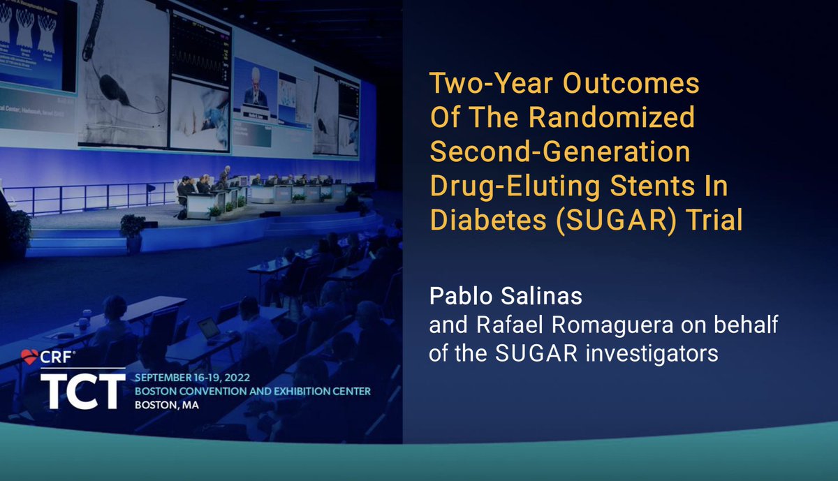 Pablo Salinas (@pabl0salinas) on Twitter photo It is my privilege to be presenting tomorrow 2 y results of #SugarTrial
🗓️ 3:15 EDT at #TCT2022 in Boston
<a href="/rafa_romaguera/">Rafael Romaguera</a> <a href="/shci_sec/">ACI-SEC: Hemodinamica</a> <a href="/secardiologia/">Soc Esp Cardiología</a> It is my privilege to be presenting tomorrow 2 y results of #SugarTrial
🗓️ 3:15 EDT at #TCT2022 in Boston
<a href="/rafa_romaguera/">Rafael Romaguera</a> <a href="/shci_sec/">ACI-SEC: Hemodinamica</a> <a href="/secardiologia/">Soc Esp Cardiología</a>