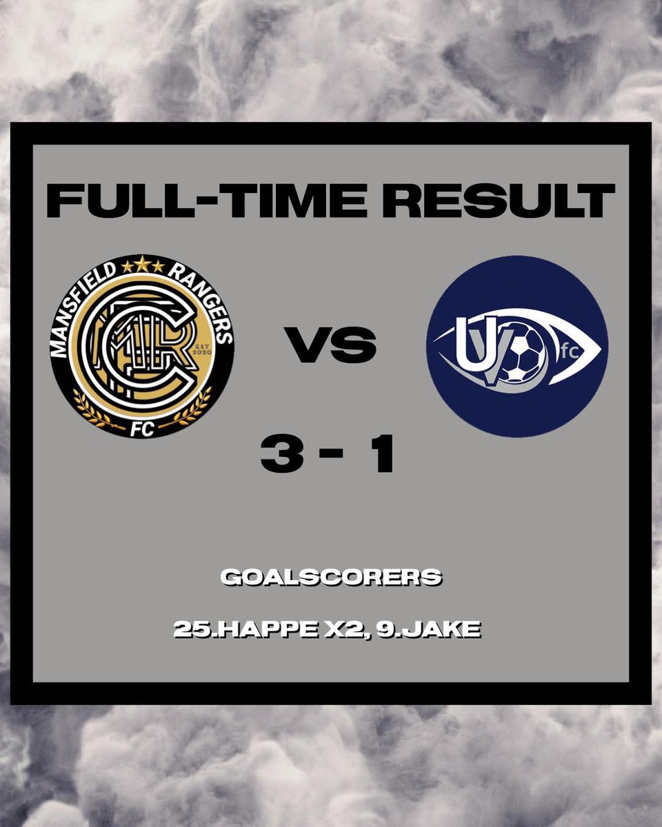 2 games 2 wins for the Rangers! Having gone into the break 1-0 up we doubled our lead only to give away a pen to make the last 15 a bit nervy. But Happe finished things of to mean Mansfield sit joint top of the table with 2 games gone 🎉 Managers Motm: Sam T