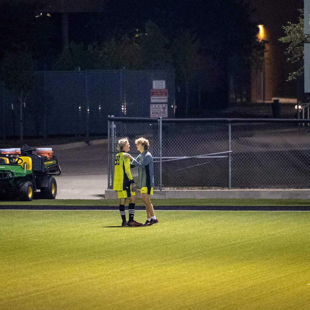 LHS_lionssoccer's tweet photo. We battled Thursday night but came up short. Had to deal with our first loss of the season. This moment from @MatthewStutz06 encouraging @murphy_nowak1 was massive. A junior battling an injury speaking life into a freshman stepping up to varsity. These wins > scoreboard wins. ✊ https://t.co/DuYLlvsajc