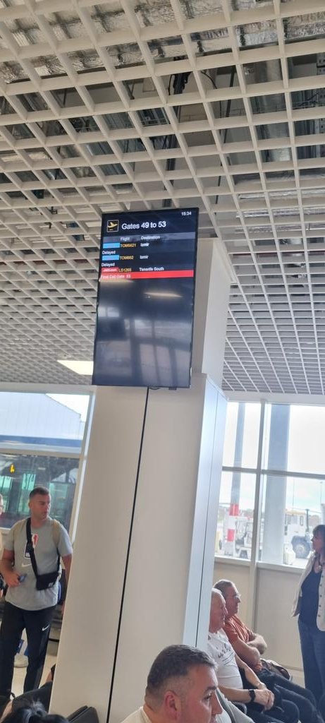 LeanneJLewis's tweet photo. @TUIUK already delayed 24 hours
 Promised a plane ready and waiting for us in Birmingham which you were late transferring us to. Now a further 3 hour at least delay
And not a rep in sight. https://t.co/4OAjM9aRMx