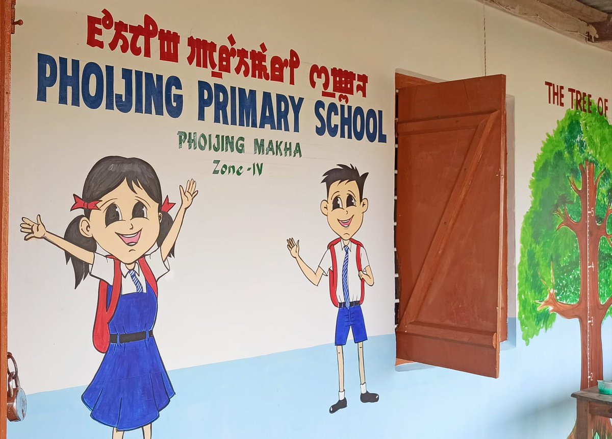 BJP4Manipur's tweet photo. Education Minister Shri @thbasantasingh paid a visit to the Primary School at Phoijing, Bishnupur today.
In connection to the #BuildingAsLearningAid ( BALA ), work done by progressive teachers and their methods were reviewed and commended by the Hon'ble Minister.
@NBirenSingh https://t.co/VMWcLPOrhx