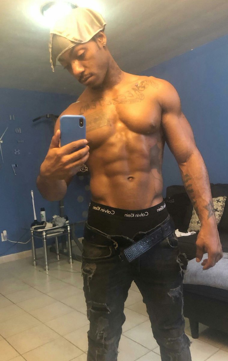 Trini_Guyz's tweet photo. Happy Sunday and good morning to this rude muscle hunk @MazeetheGoat #BodyForDays https://t.co/f2wiU8nIl4