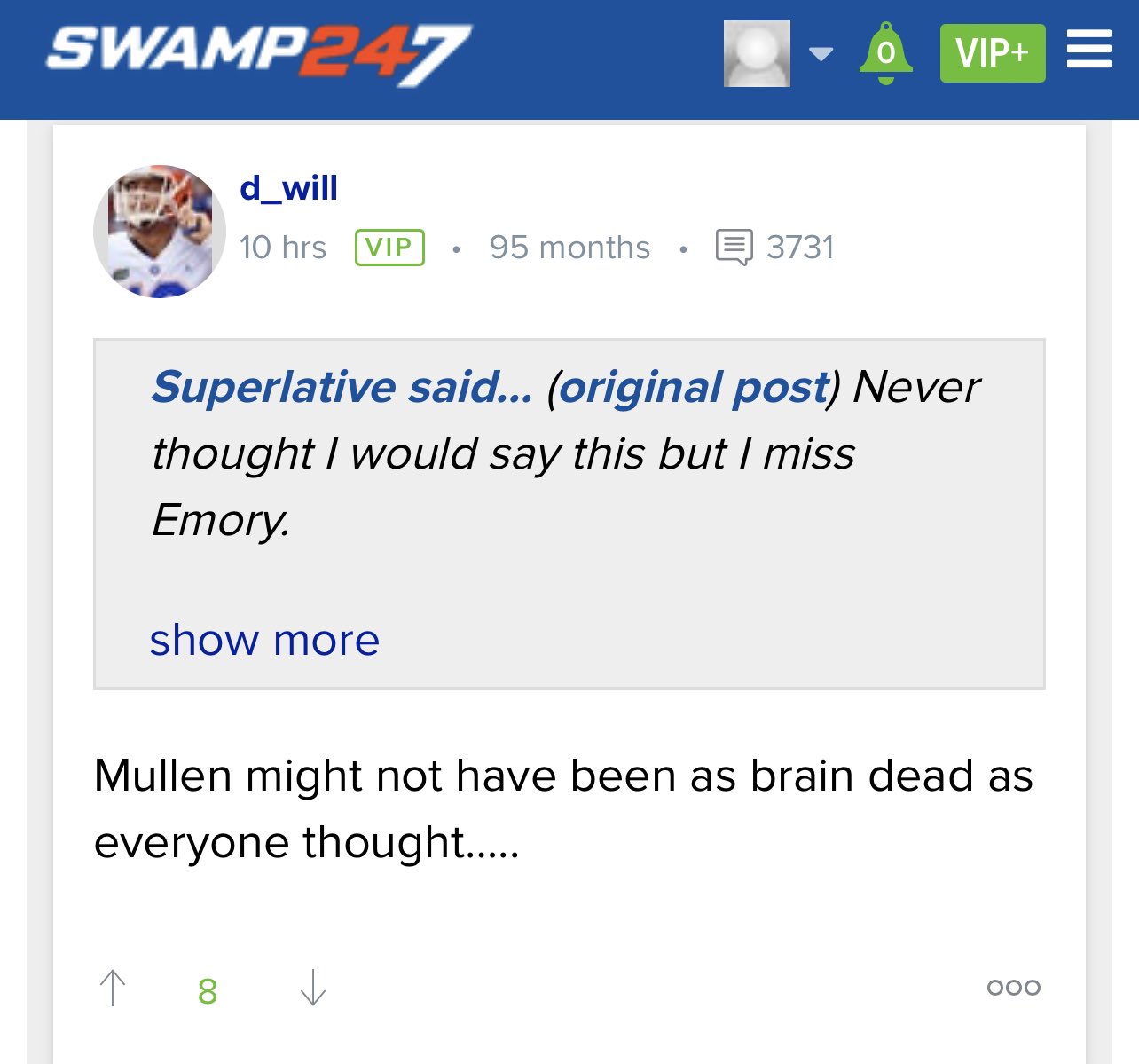 Message Board Geniuses on Twitter "Last night made some Florida fans