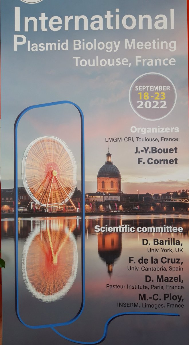 Starting today.
Plasmid Biology meeting 2022 welcomes plasmids and associated genetic elements researchers in Toulouse.