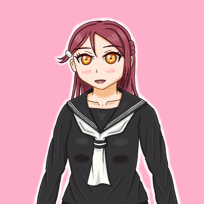過去絵だけど、梨子誕生日おめでとうメイ⋇σ_ σリ(過去絵なのでタグはなしです) 