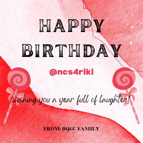 BanyoQueenGC's tweet photo. Happy birthday, @ncs4riki ! We love youuu! ❣️ https://t.co/XFkRTrLkl0
