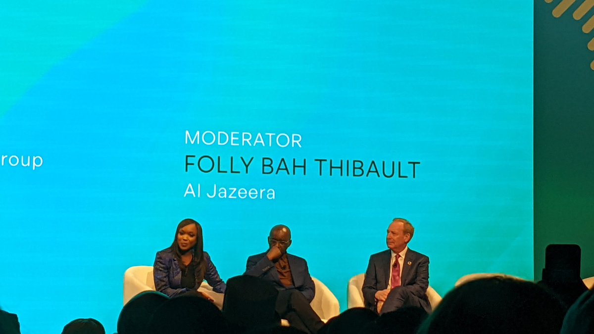 digitallymaha's tweet photo. Africa has abundance of natural resources &amp; young ppl. 5 things needed: electricity/ renewable energy, access to the internet at broadband speed, data and access to money. Brad Smith Pres @Microsoft #unstoppableAfrica https://t.co/ofURut7WFY