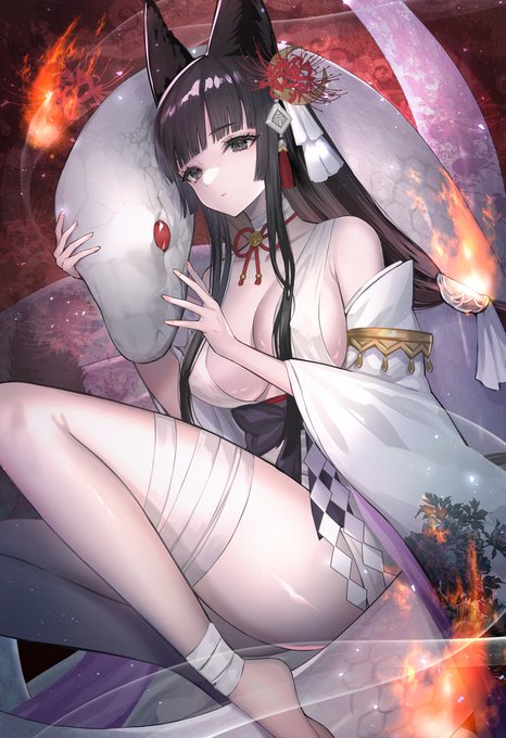 白蛇様と黒狐姫🔥
#創作 