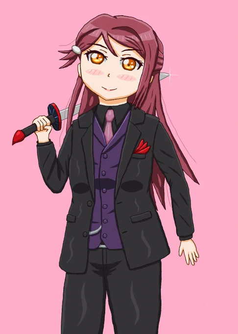 過去絵だけど、梨子誕生日おめでとうメイ⋇σ_ σリ(過去絵なのでタグはなしです) 