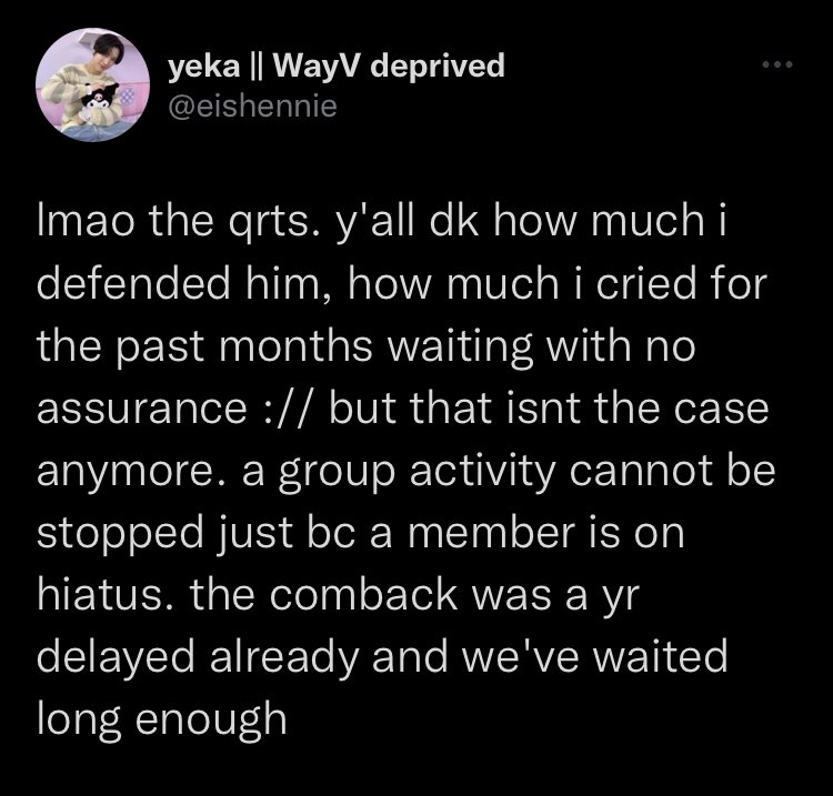 and u have the courage to call us a fake weishennie with your whole chest to plaster your dozen sentiments😭 be serious please