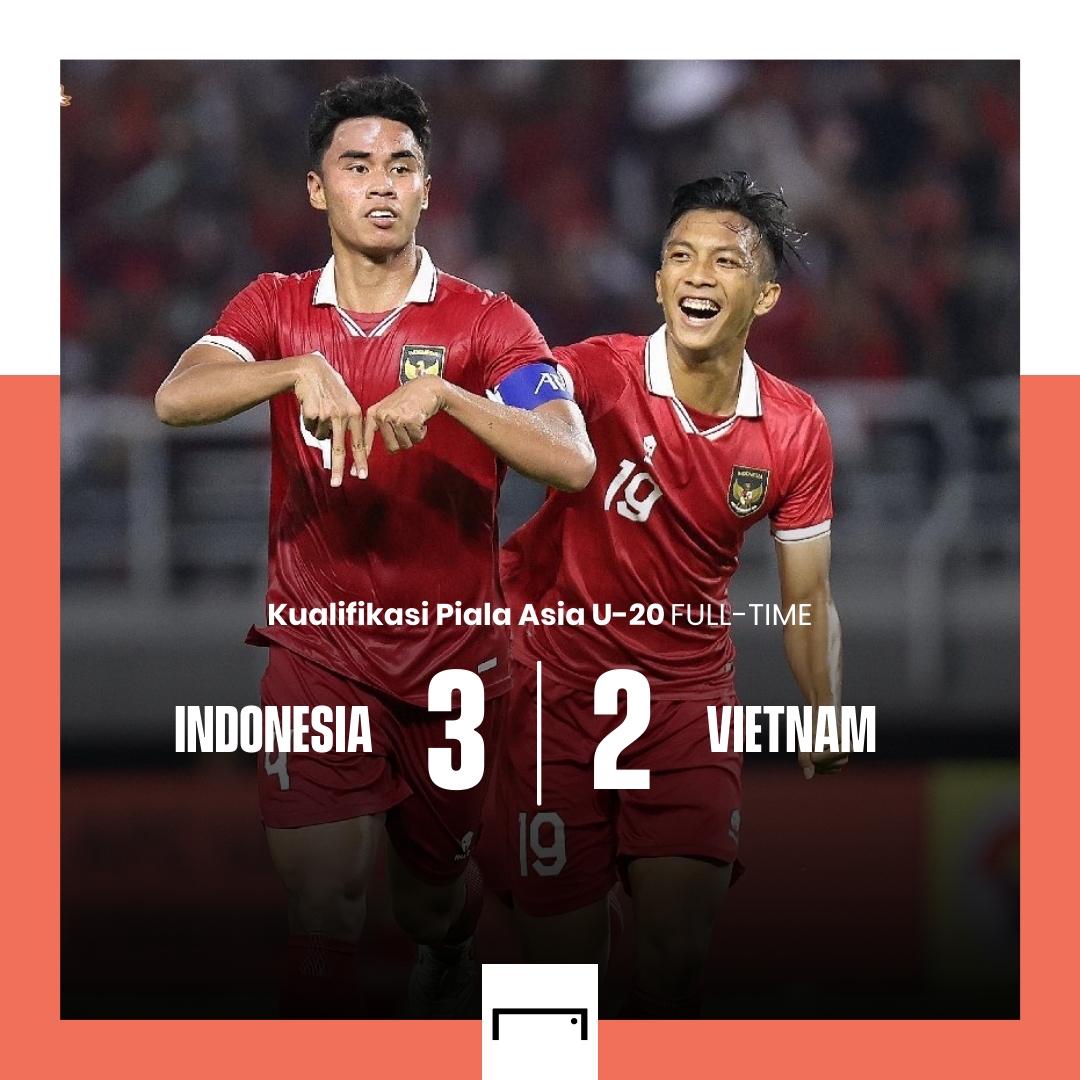 GOAL_ID's tweet photo. 𝐈𝐍𝐃𝐎𝐍𝐄𝐒𝐈𝐀 𝐋𝐎𝐋𝐎𝐒 𝐏𝐈𝐀𝐋𝐀 𝐀𝐒𝐈𝐀!

Indonesia bangkit dari ketertinggalan untuk memastikan satu tempat di Piala Asia U-20 tahun depan.

📷: PSSI

#Indonesia #Vietnam #IndonesiaU20 #AFCCup #MatchdayGOAL https://t.co/kAKKMzEUqX