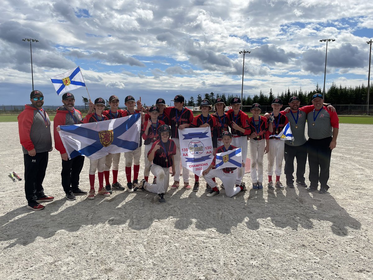 GOLD MEDAL game result –2022 <a href="/Baseball_Atl/">Baseball Atlantic</a> 13U AA Championships in Paradise, NL 
Stellarton Albions (NS) 17
CBS Raiders (NL) 7
POTG were Nick Mackenzie (NS) and Alex Drover (NL). Congratulations to both teams and to Stellarton being crowned Atlantic Champion! #U13AA #BaseballATL