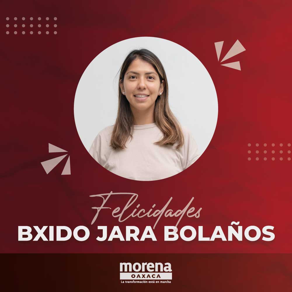 Felicitamos a la compañera Bxido Jara Bolaños por haber sido electa como Secretaria de Pueblos Originarios del Comité Ejecutivo Nacional de #Morena

La #4T avanza en #UnidadYMovilización