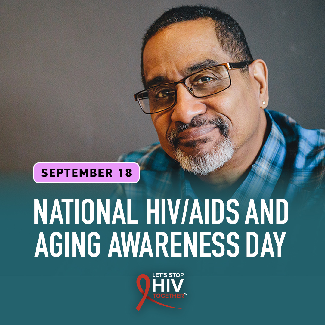 Today is National HIV/AIDS & Aging Awareness Day, a day to raise awareness about #HIV among adults aged 50 and older. We can #StopHIVTogether by reducing HIV stigma & promoting HIV prevention, testing, & treatment for older adults. Learn more: cdc.gov/stophivtogether #NHAAD