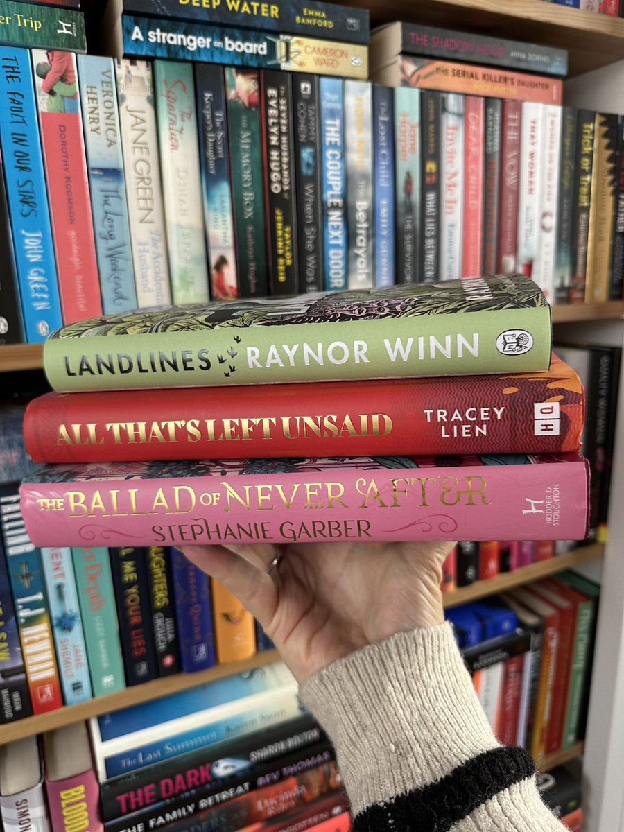 Sunday book purchases … #Landlines @raynor_winn #AllThatsLeftUnsaid @TraceyLien & #TheBallardOfNeverAfter @StephanieGarber 📚📚📚😊