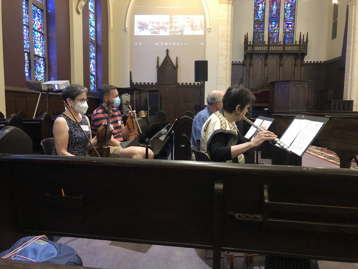 pilgrimsdc's tweet photo. The Pilgrims Pop-Up orchestra is in fine form this morning. #HolyMusic #Blessings https://t.co/2bW4QksY3h