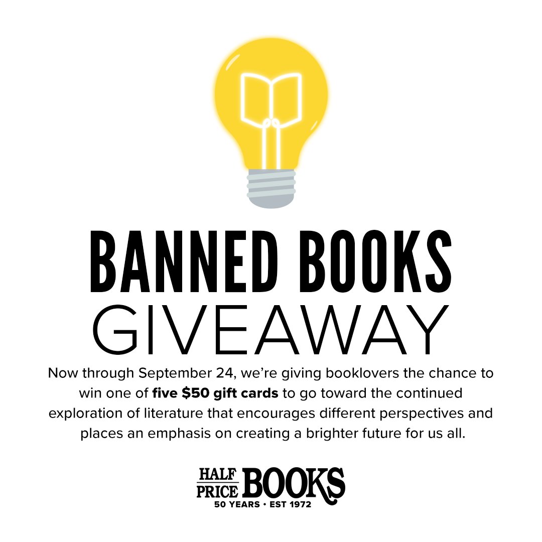 Half Price Books On Twitter: We're Giving Away Five $50 Hpb Gift Cards To  Go Toward The Continued Exploration Of Literature That Encourages Different  Perspectives And Places An Emphasis On Creating A