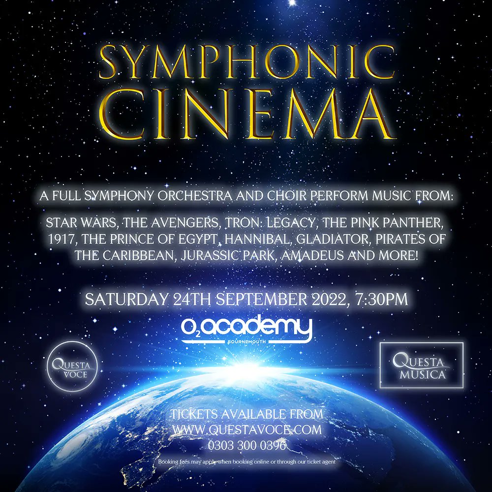 This Saturday, we'll be performing all your favourite film soundtracks with a full symphony orchestra and choir! With music from Star Wars, The Avengers, 1917, Gladiator, Jurassic Park and more. And with a number from the Queen's favourite film. Tix from buff.ly/3HSbrEJ