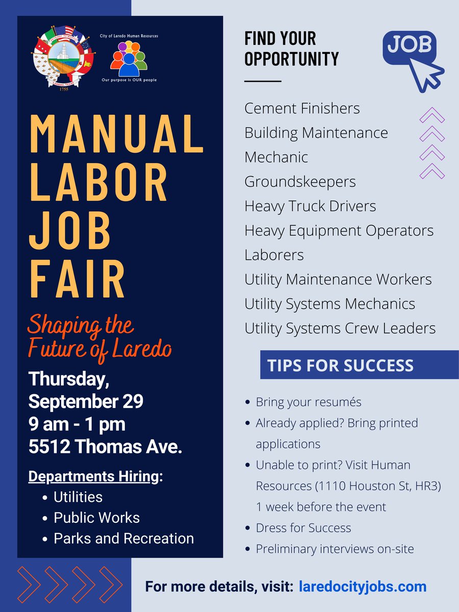 City of Laredo on Twitter "City of Laredo is hosting the Manual Labor