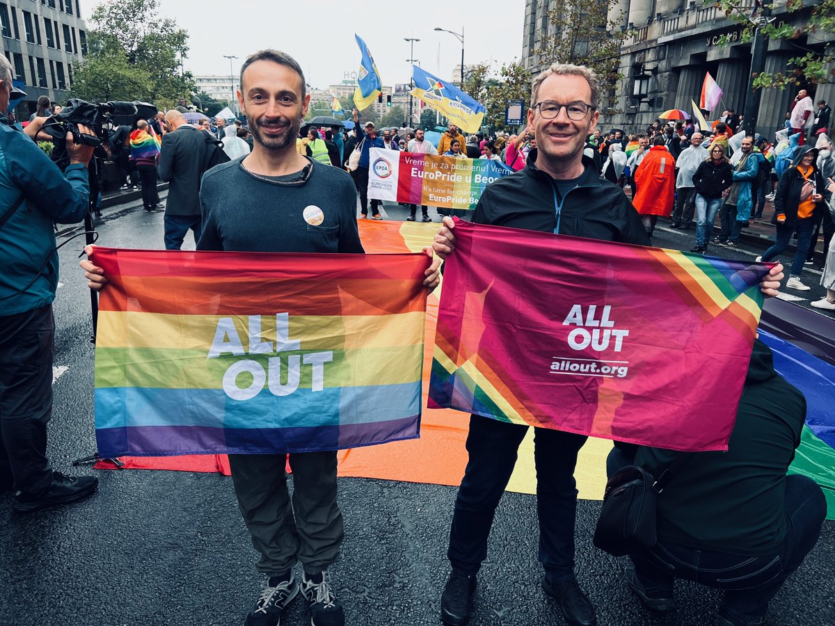 MatthewBeard14's tweet photo. We danced, we laughed, we experienced the pure joy of coming together as a community. And we did this both despite and because so many of us face discrimination and exclusion. @EuroPride @InterPride @belgradepride https://t.co/NqBXk21blT