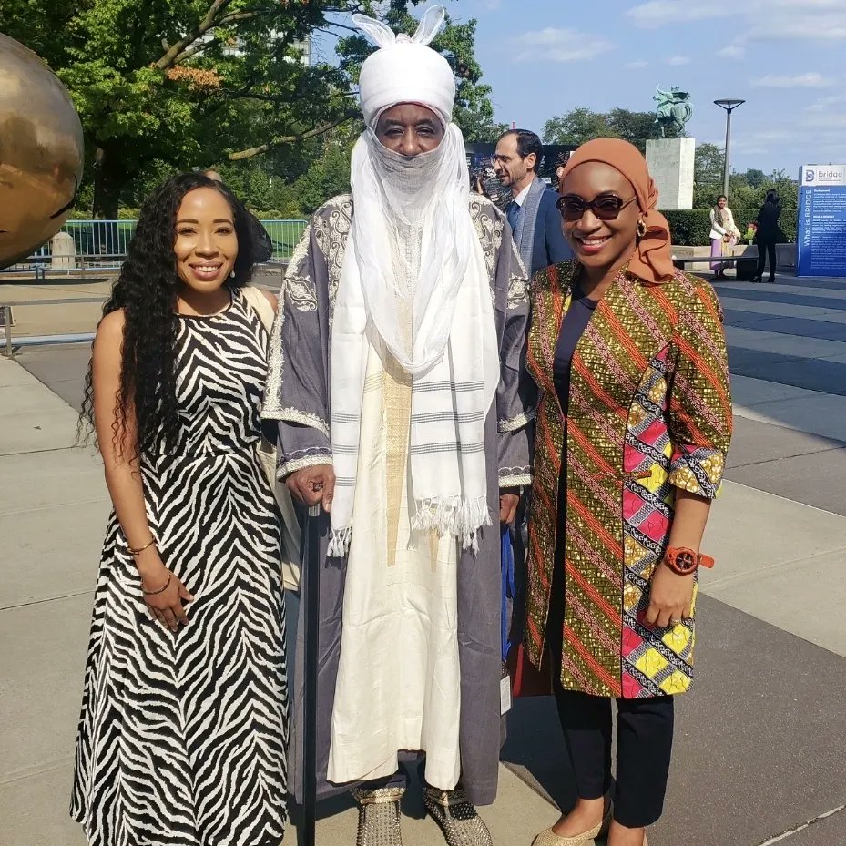 BeverlyIsa's tweet photo. A big thank you to His Royal Highness Muhammadu Sanusi II, former Emir of Kano for speaking today at the United Nations and promoting SDG 4 (Quality Education) and SDG 5 (Gender Equality) through his SDG initiative 🌏🇳🇬🇺🇲 #globalgoals2030 https://t.co/KzOPejqoRQ