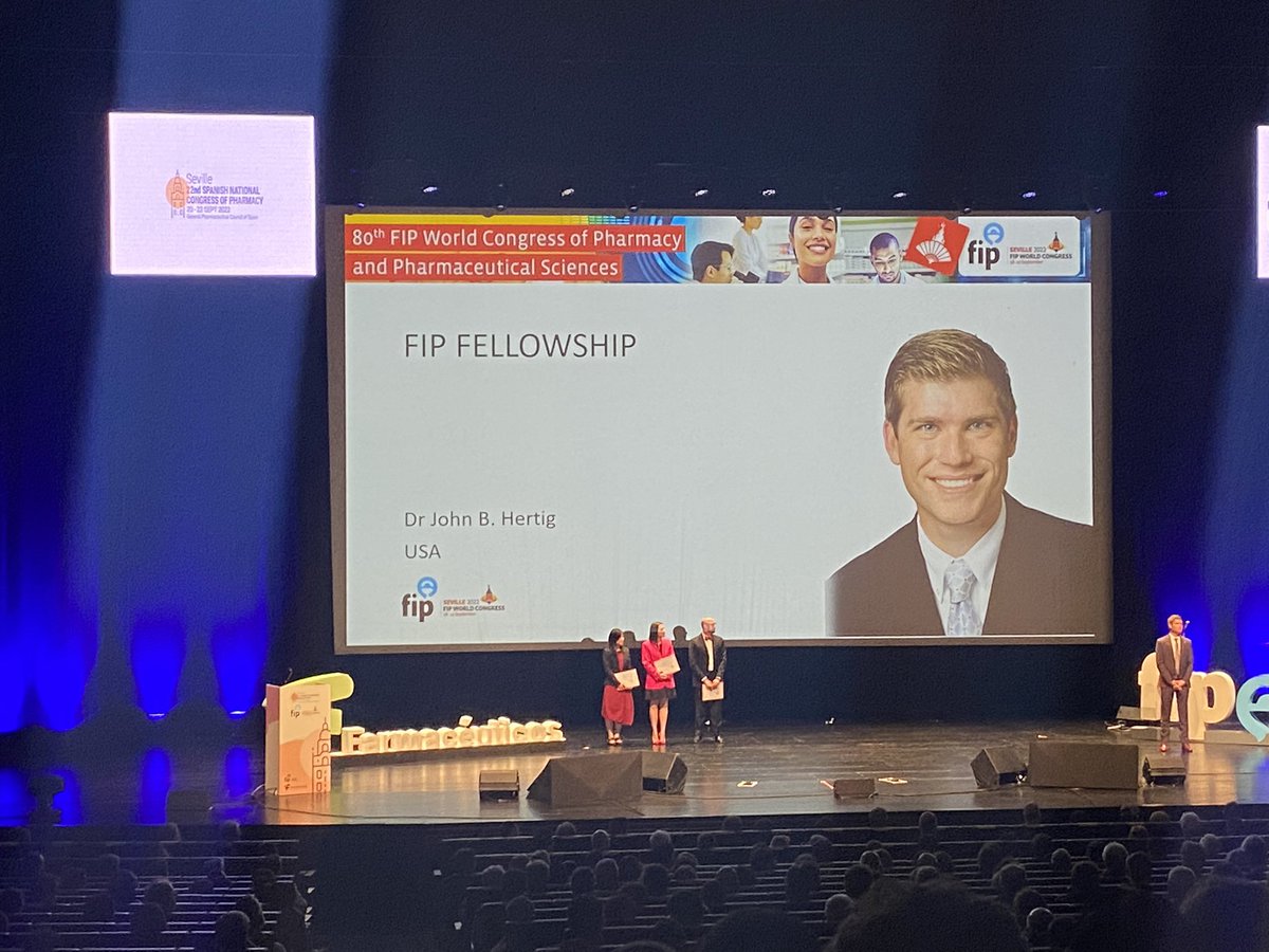 Congratulations to @FIP_HPS Vice President of the Region of the Americas, Dr John Hertig @JHertig, on being awarded the 2022 FIP Fellowship! 

#FIPCongress #FIP2022