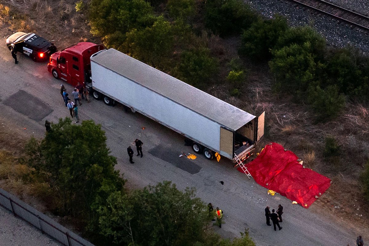 Dear Martha’s Vineyard: We in Texas recently had one group of 50 migrants in San Antonio to manage. Only, they were all dead in a truck at the hands of cartels moving them for profit fueled by an administration you support between sips of wine &amp; photo-ops. #StandUpForAmerica
