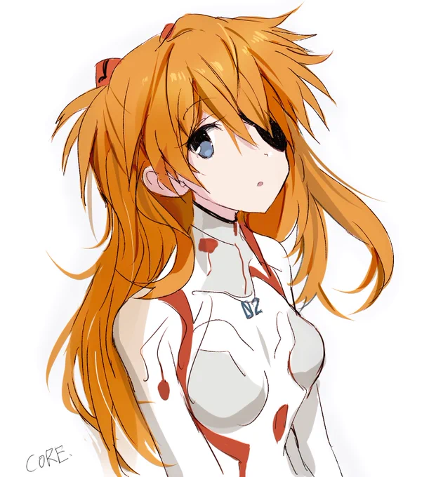 気づいたらアスカを描いていた( i _ i ) 