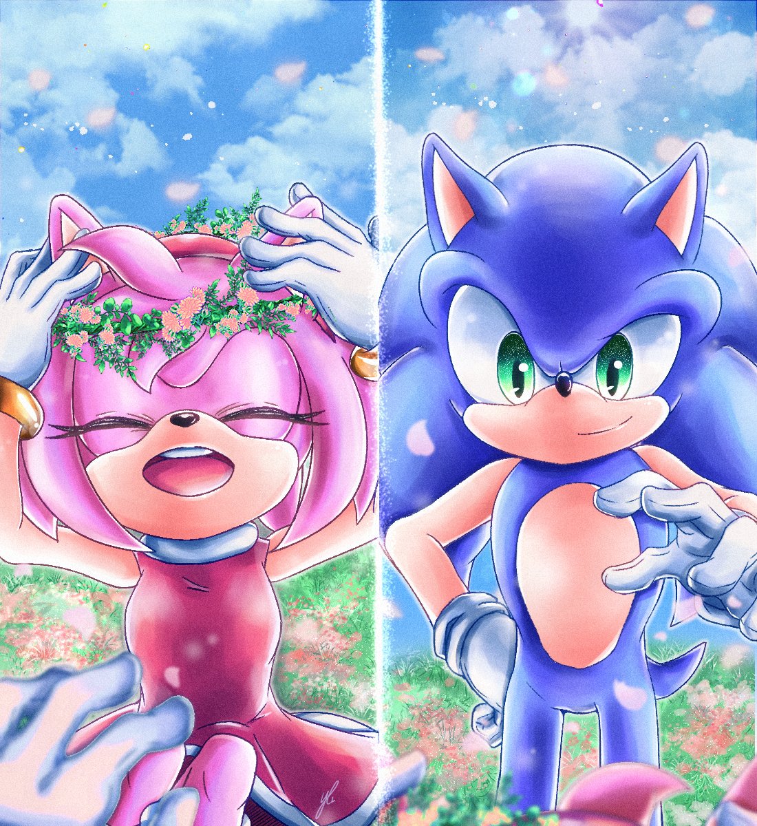 Mystic✨ (open commission💟) on X: Create a Sonamy AU with Sonic