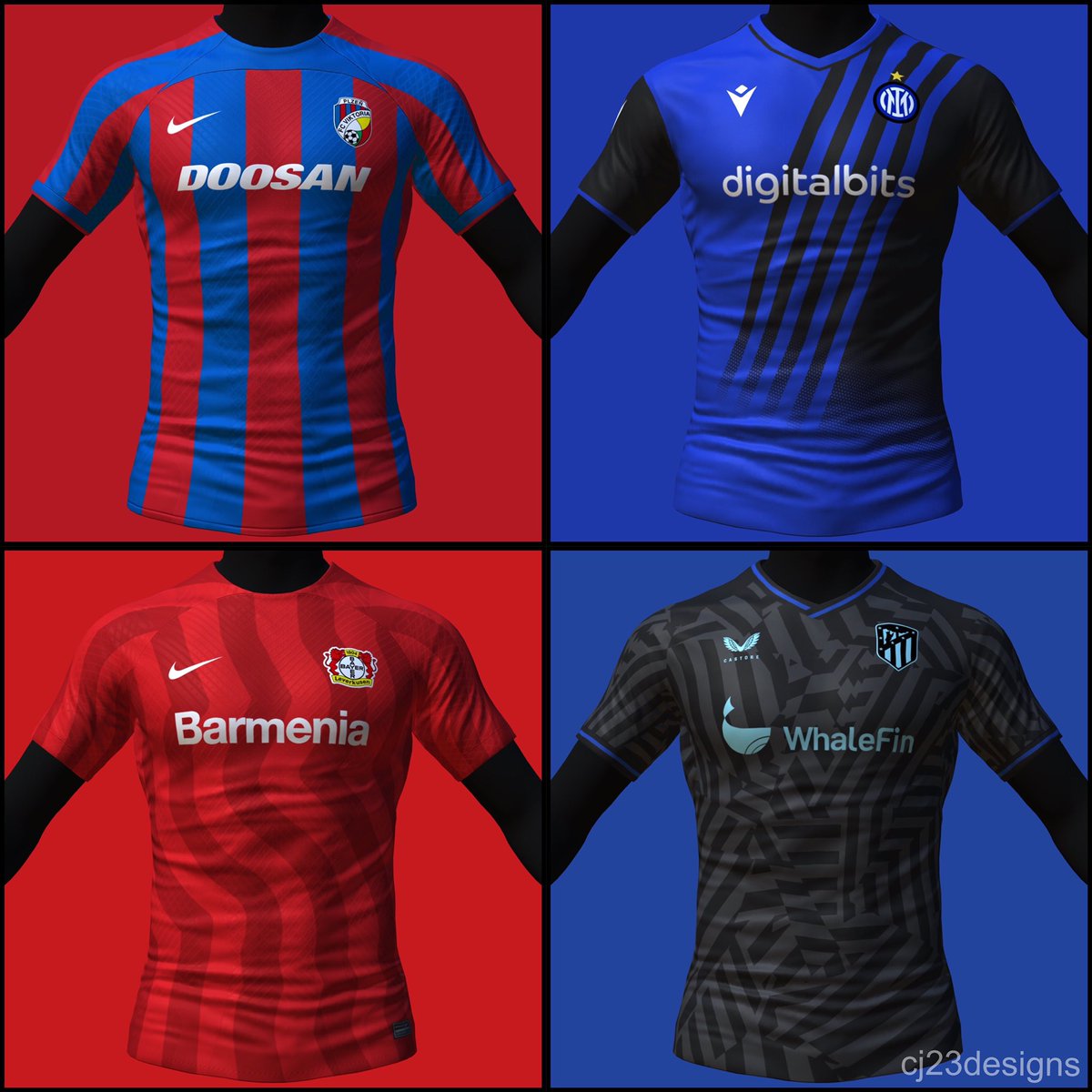 A bit late but here are some kit swaps for GW2 of the #championsleague
Comment your favourite design!
<a href="/fifakitcreator/">EAFC Kit Creator</a> <a href="/Footy_Headlines/">Footy Headlines</a> 
#fccopenhagen #sevilla #mancity #borussiadortmund #rangers #napoli #chelsea #rbsalzburg #viktoriaplzen #inter #bayerleverkusen #atleticomadrid