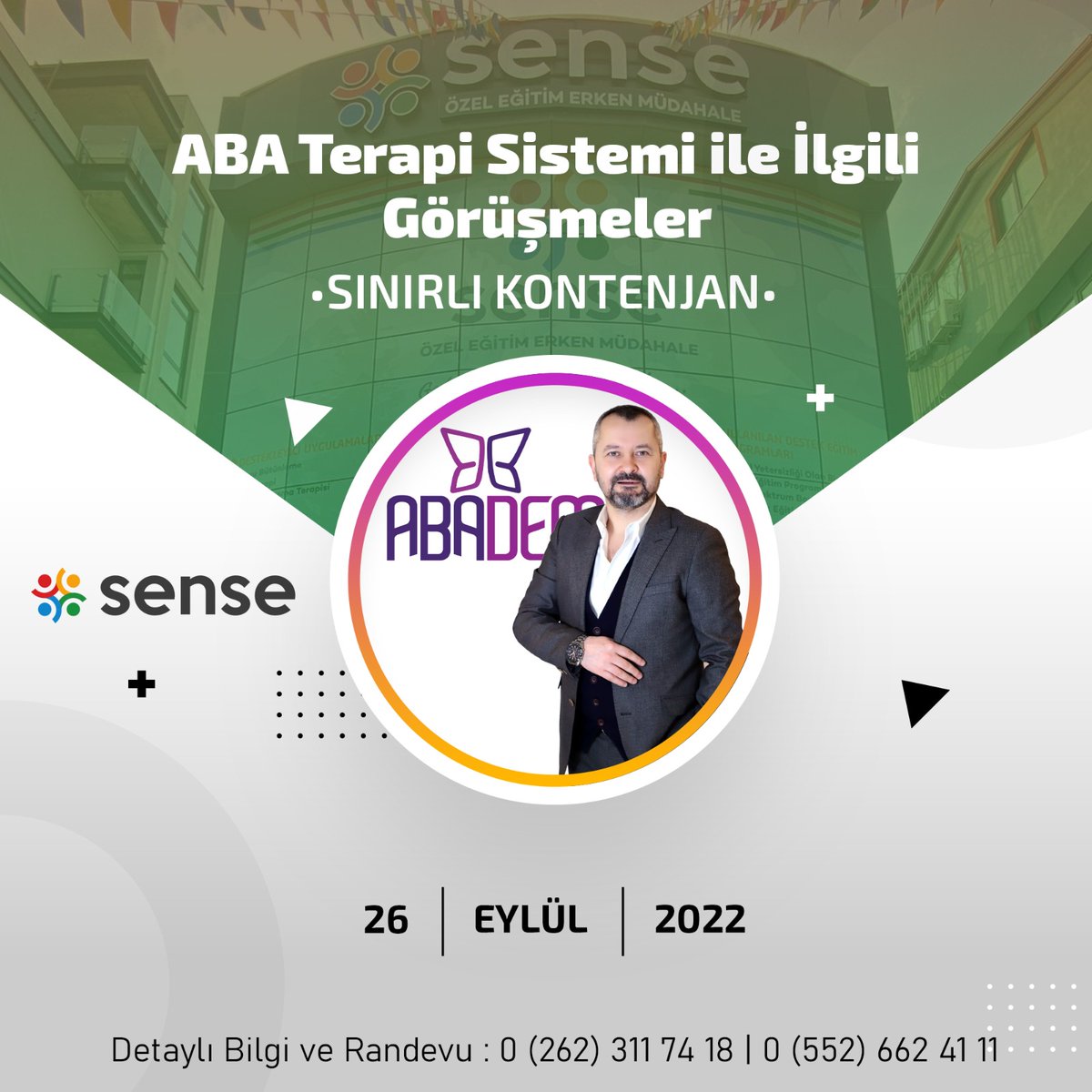 slmparlak's tweet photo. @senseozelegitim de #abaterapi ile ilgili vaka öyküleri antacagiz.
Dinlemek isteyenleri bekliyoruz.
Randevu için gorseldeli telefonu arayabilirsiniz.
İzmit Kocaeli de şanslı illerden.
@MujganHasimoglu https://t.co/AbPJvmefWu